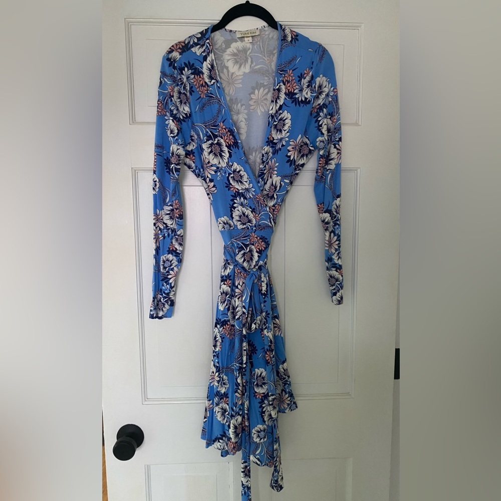 Yumi Kim blue floral wrap dress